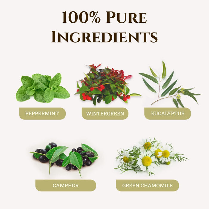 A chart shows the ingredients in blue ocean essential blend