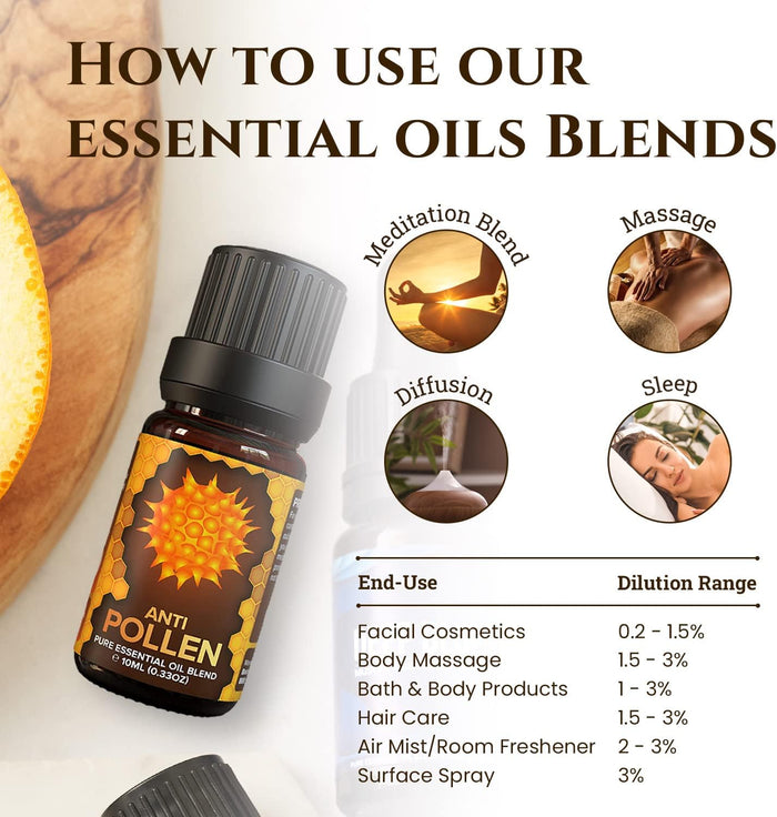 How to use anti pollen essential oil blend guide by ecodrop