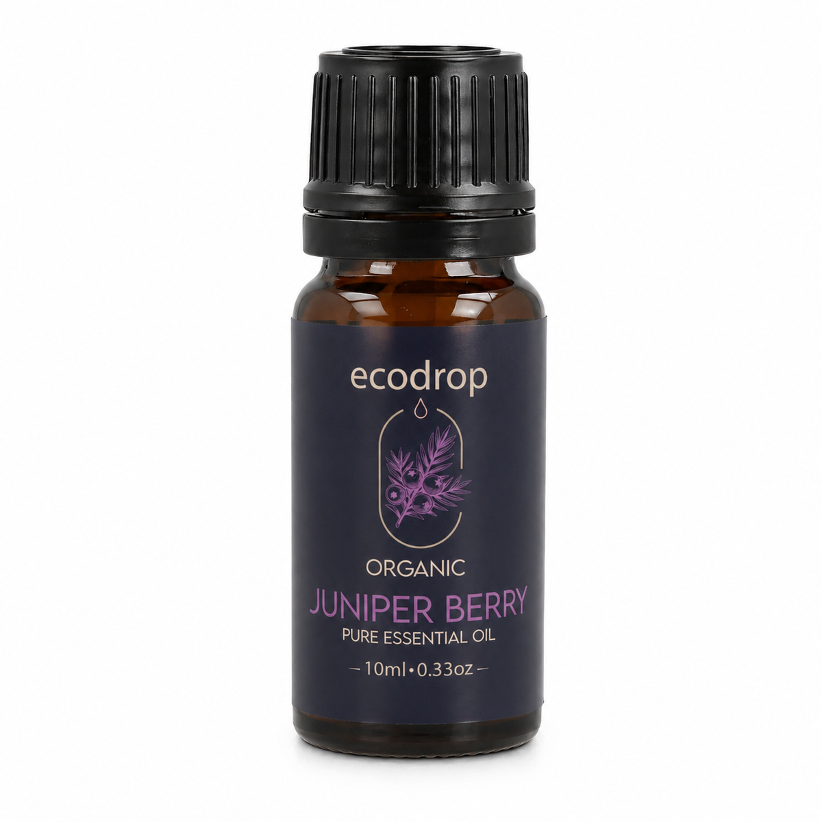 Ecodrop juniper berry essential oil 10ml amber bottle