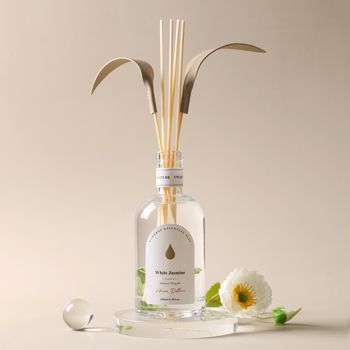 White Jasmine 250ml reed diffuser set
