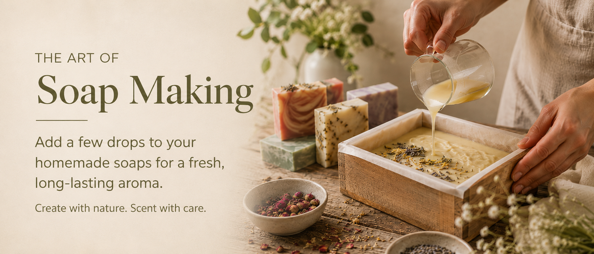 Soap making with essential oils
