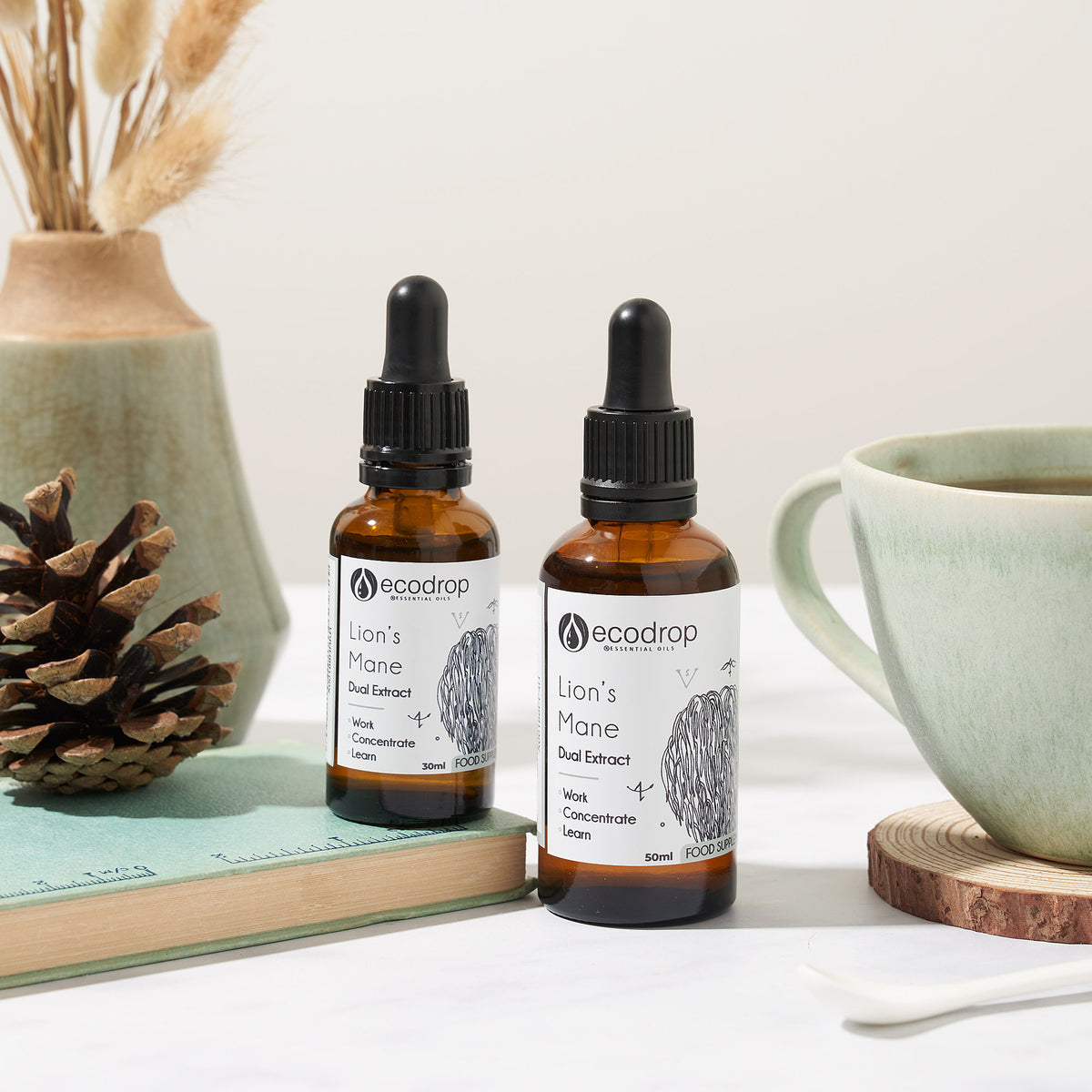 Functional mushroom tinctures collection