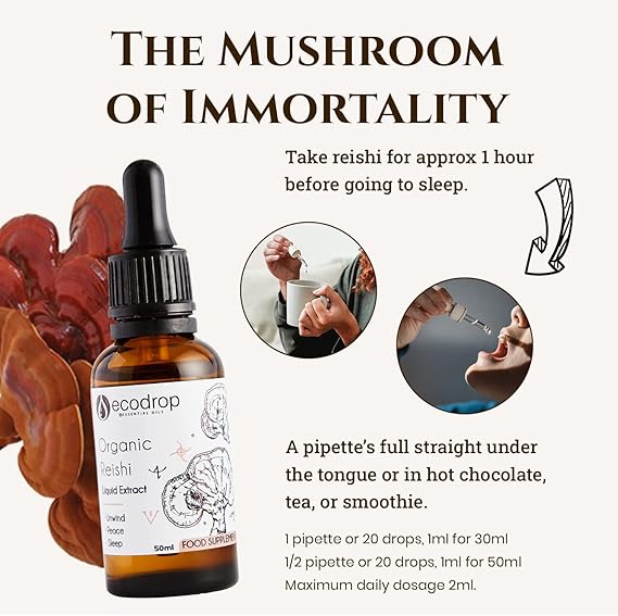 Organic Reishi Mushroom Double Extract Liquid - ecodrop