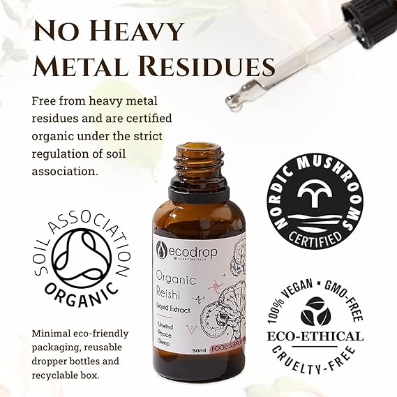 Organic Reishi Mushroom Double Extract Liquid - ecodrop