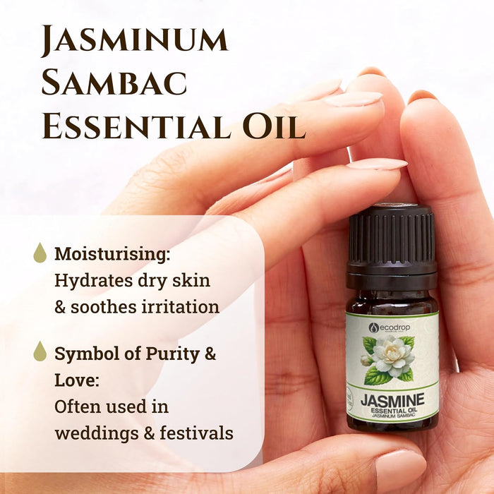 Pure Jasmine Essential Oil, 5ml - ecodrop