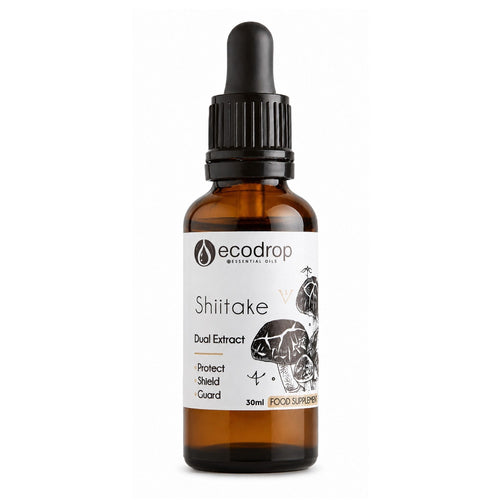 Organic Shiitake Mushroom Dual Extract 30ml tincture bottle