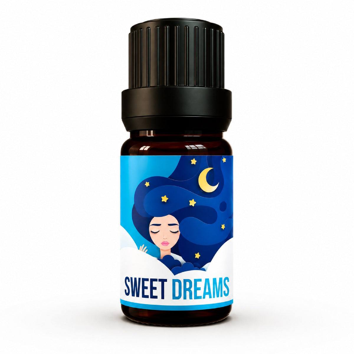 Sweet Dreams essential oil blend 10ml bottle on white