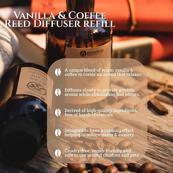 Vanilla & Coffee Reed Diffuser - ecodrop
