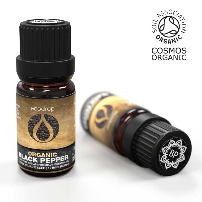 Organic Black Pepper Essential Oil, 10ml - ecodrop