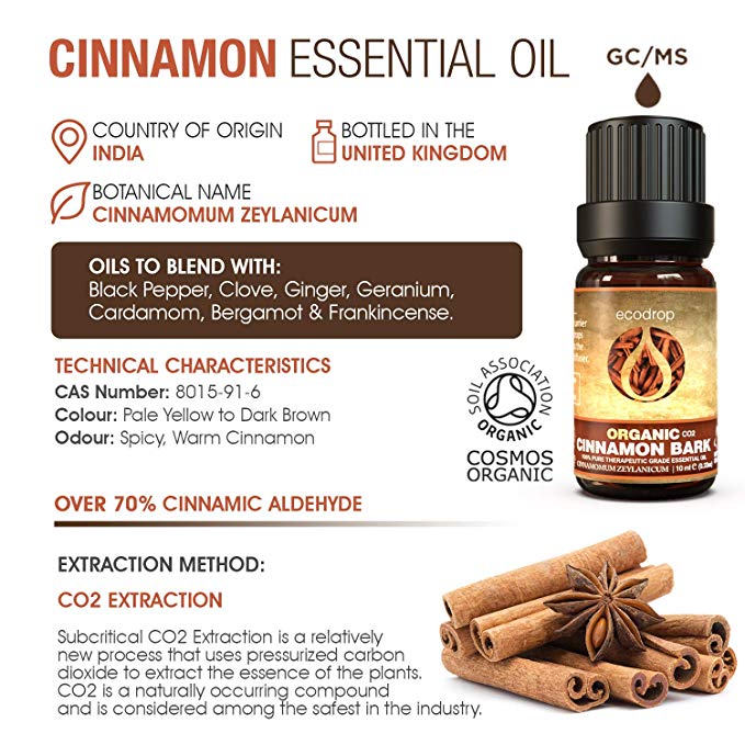 Organic Cinnamon Bark Essential Oil, 10ml - ecodrop