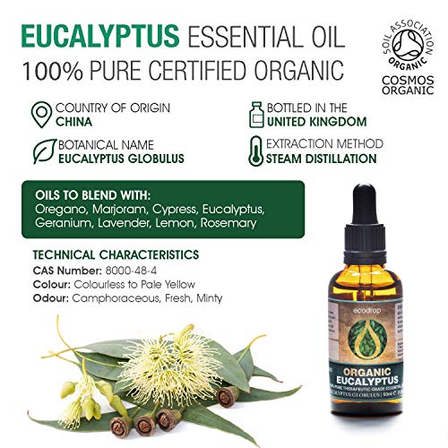 Organic Eucalyptus Essential Oils, 50ml - ecodrop