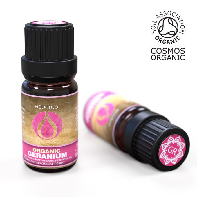 Organic Rose Geranium Essential oil, 10ml - ecodrop