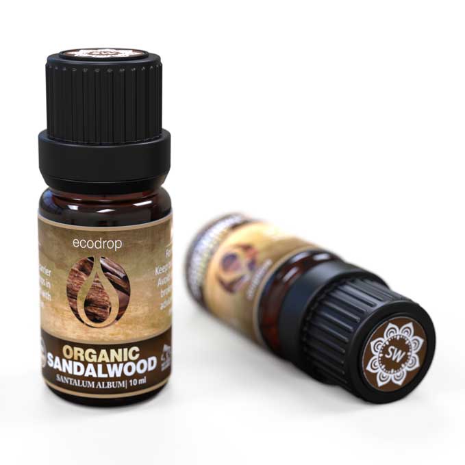 Organic Sandalwood Essential oil, 10ml - ecodrop