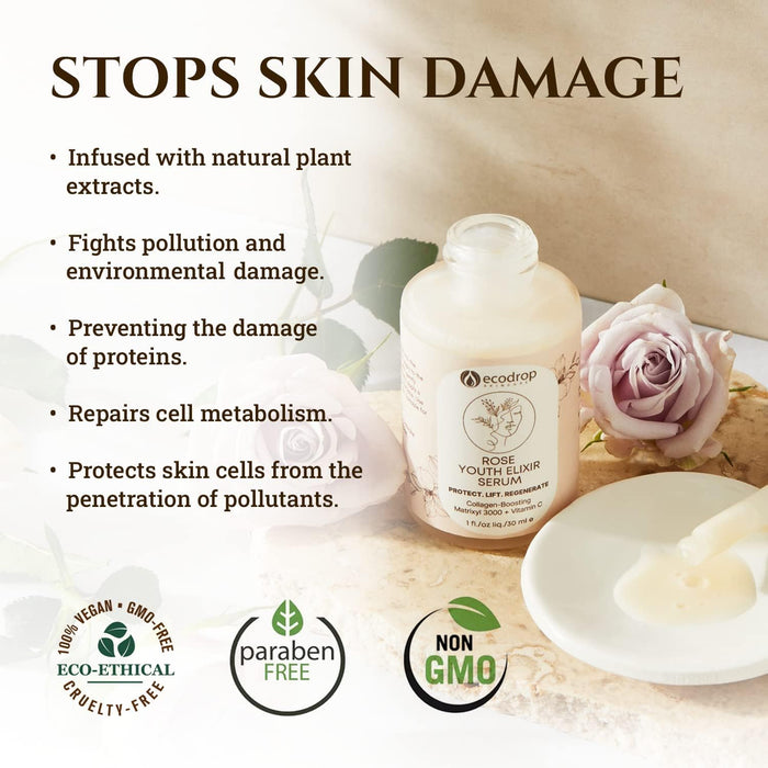 Rose Youth Elixir Serum - ecodrop