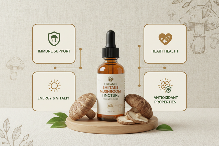 4 Health Benefits of Organic Shitake Mushroom Tincture! 