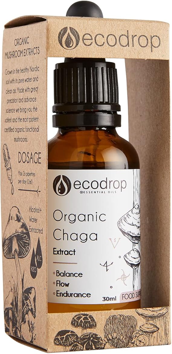 Organic Chaga Mushroom Double Extract Liquid Tincture