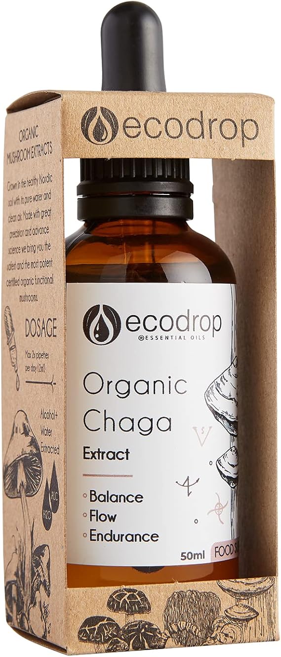 Organic Chaga Mushroom Double Extract Liquid Tincture