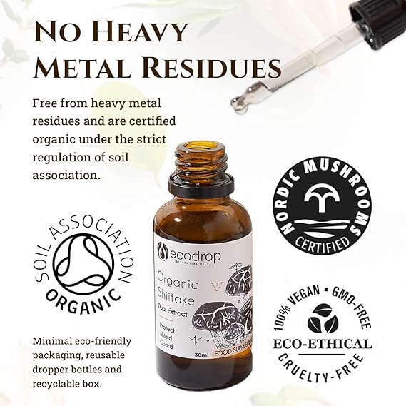 Organic Shiitake Mushroom Double Extract Liquid Tincture