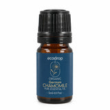Organic German Chamomile Essential Oil 5ml amber bottle with deep blue label, Ecodrop