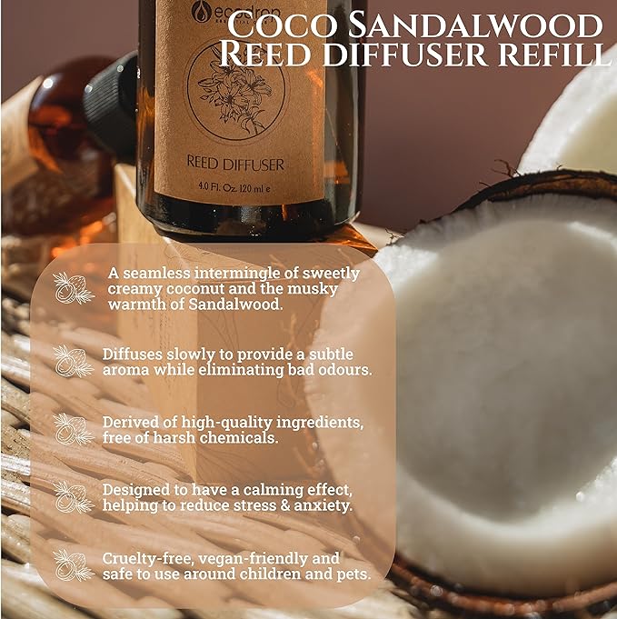 Coco Sandalwood Reed Diffuser - ecodrop