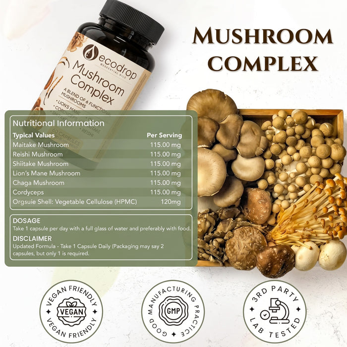 Mushroom Complex nutritional information and dosage