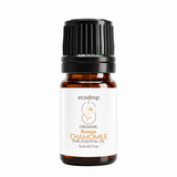 Ecodrop Roman Chamomile Essential Oil 5ml amber bottle on a white background