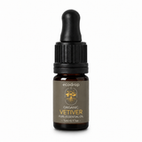 Ecodrop organic vetiver essential oil 5ml amber dropper bottle