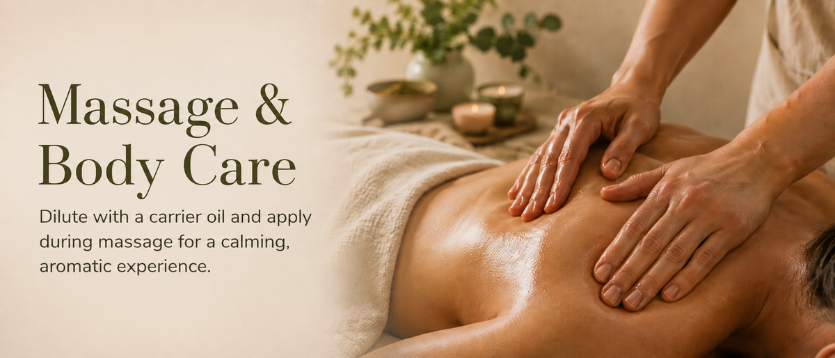 Massage & body care with essential oils