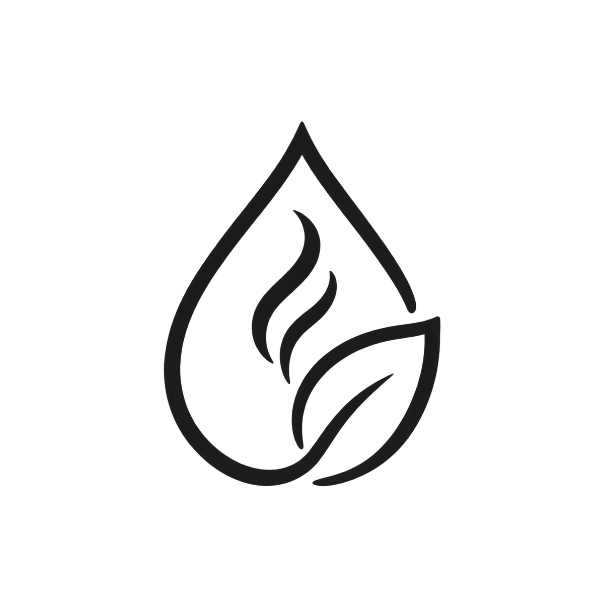Fragrance droplet with leaf icon