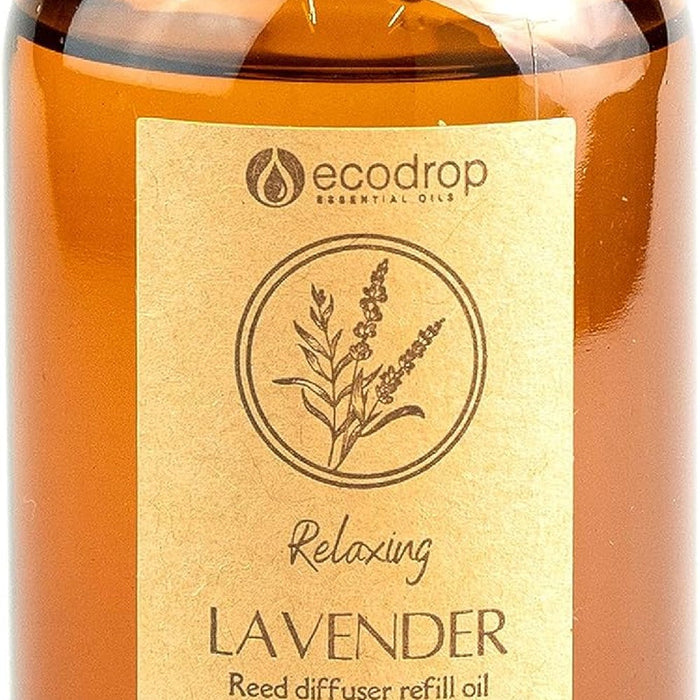 Ecodrop Relaxing Lavender reed diffuser bottle