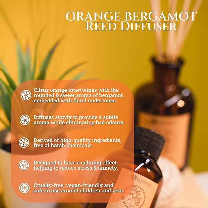Orange Bergamot Reed Diffuser - ecodrop