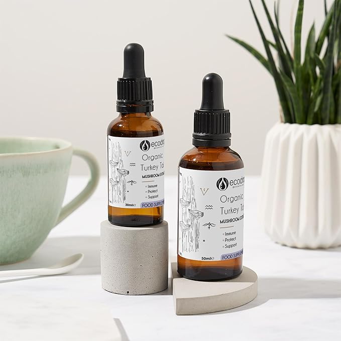 Organic Turkey Tail Mushroom For Dogs & Cats, Double Extract, No Heavy Metal Residues - ecodrop