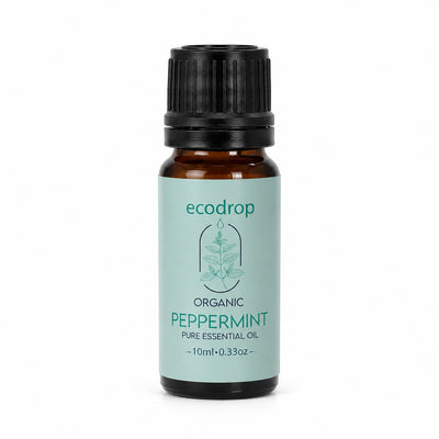 Organic peppermint essential oil 10ml amber bottle by Ecodrop, Mentha piperita
