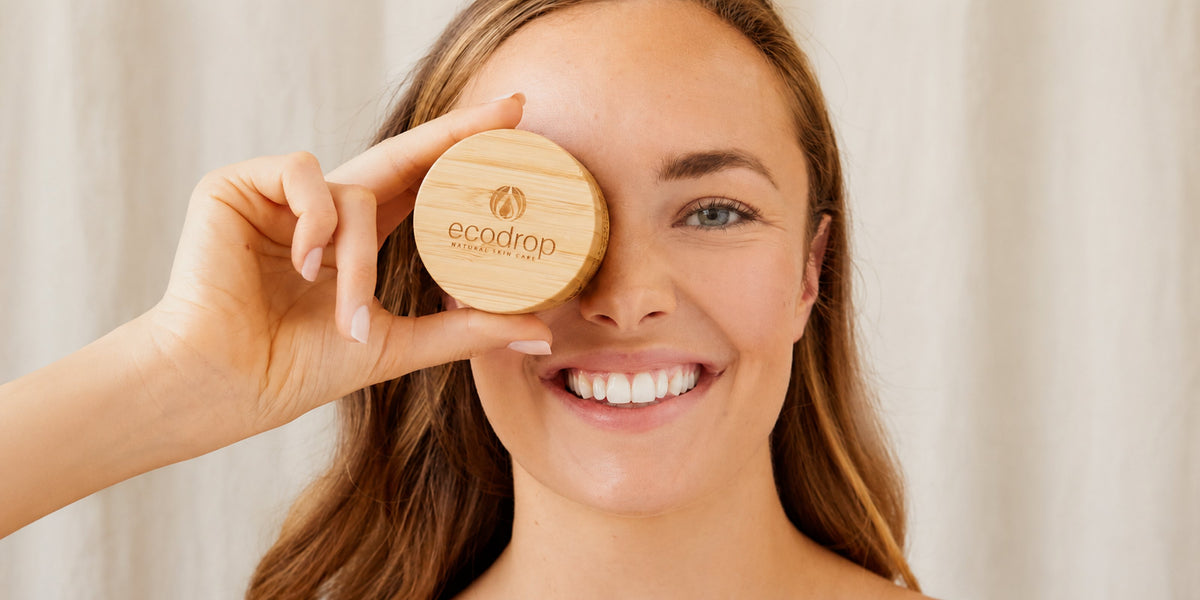 Ecodrop natural skincare - woman with face cream