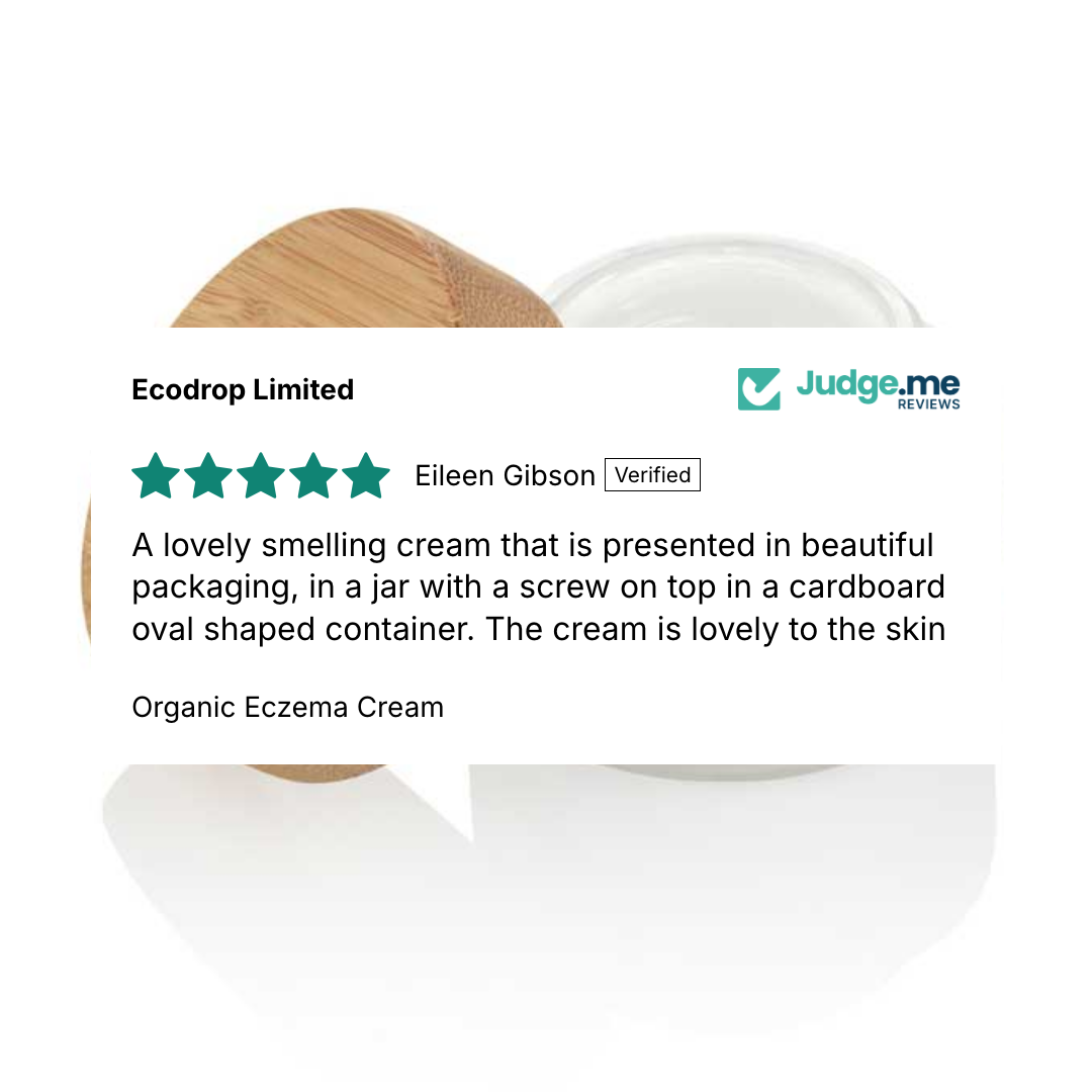 5 star Judge.me review from Eileen Gibson for Organic Eczema Cream