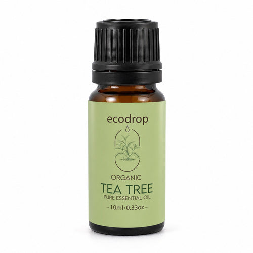 Organic tea tree essential oil 10ml amber bottle by Ecodrop, Melaleuca alternifolia