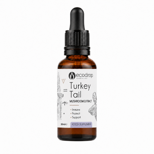 Nordic Turkey Tail Mushroom Dual Extract 30ml tincture bottle