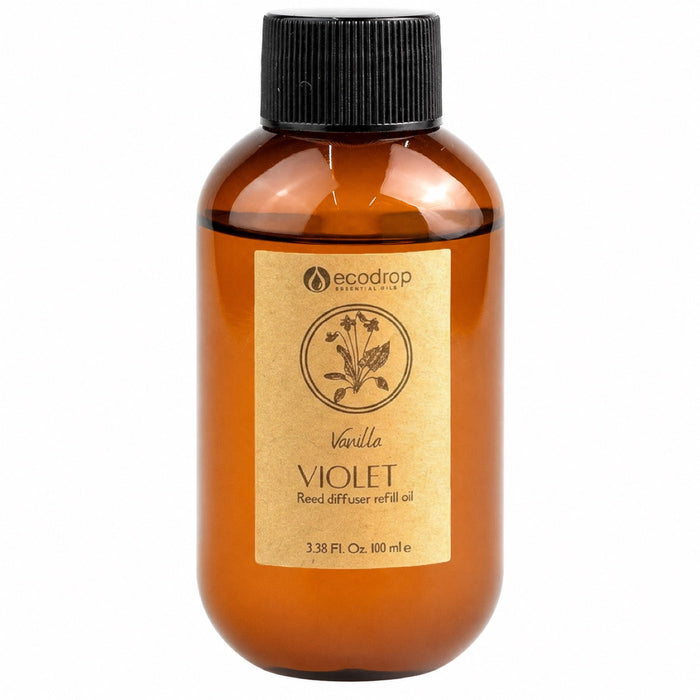 Vanilla Violet reed diffuser refill oil bottle, 100ml