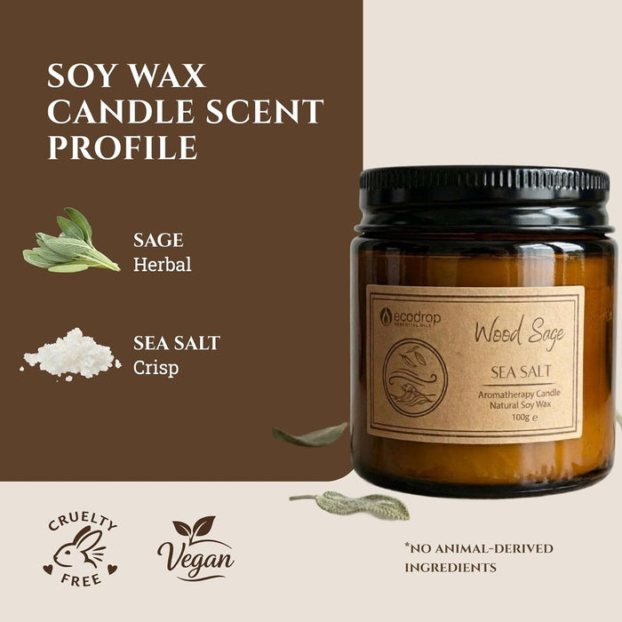 Ecodrop Wood Sage & Sea Salt candle