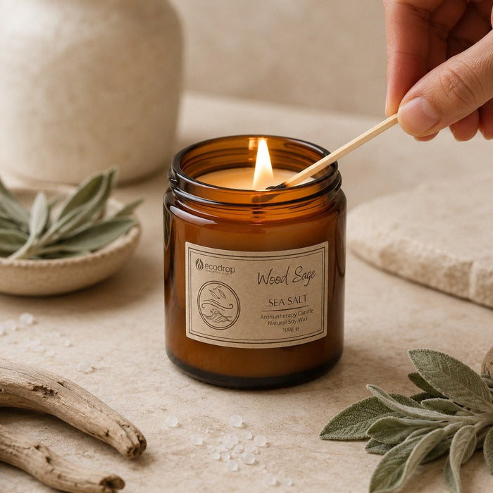 Ecodrop Wood Sage & Sea Salt candle