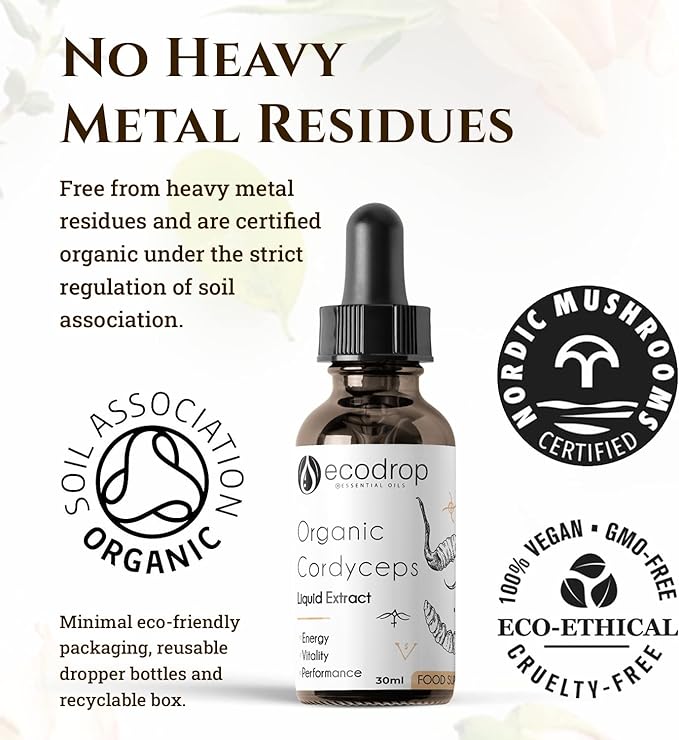 Organic Cordyceps Mushroom Double Extract Liquid - ecodrop