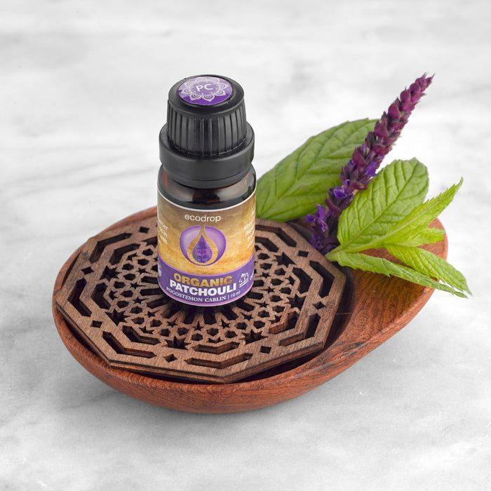 Organic Patchouli Essential Oil, 10ml - ecodrop