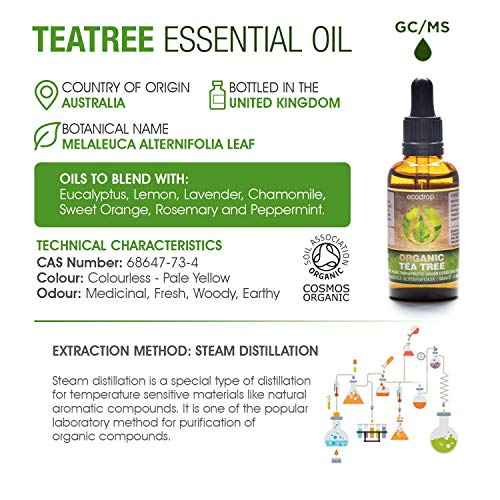 Organic Tea Tree Essential Oil, 50ml - ecodrop