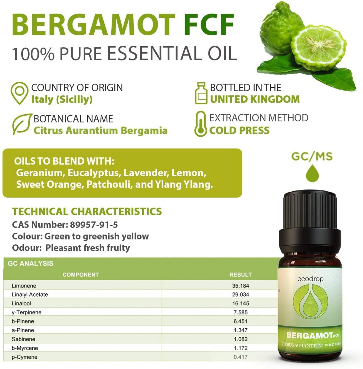 bergamot essential oil fcf